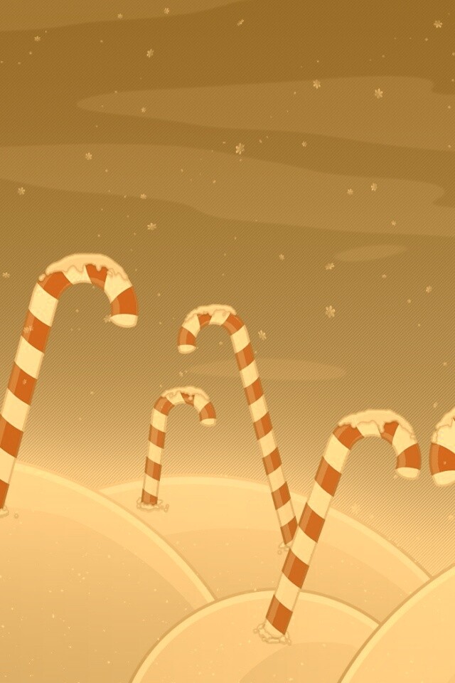 Леденцы в сугробах обои