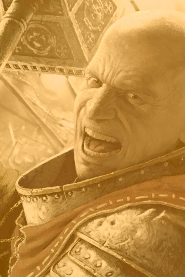 Воин с боевым молотом обои