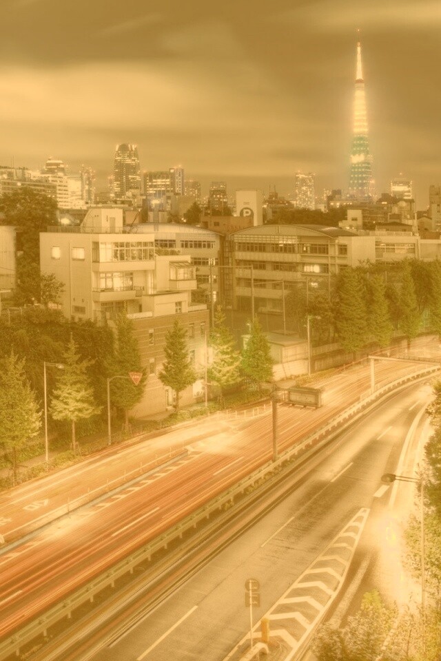 Светящийся город обои