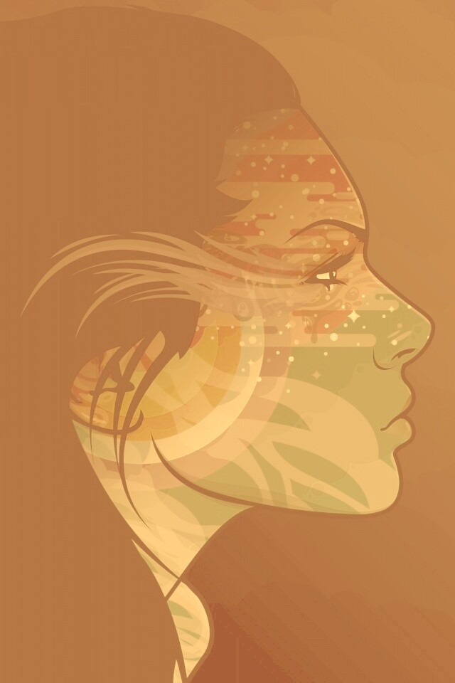 Профиль девушки обои