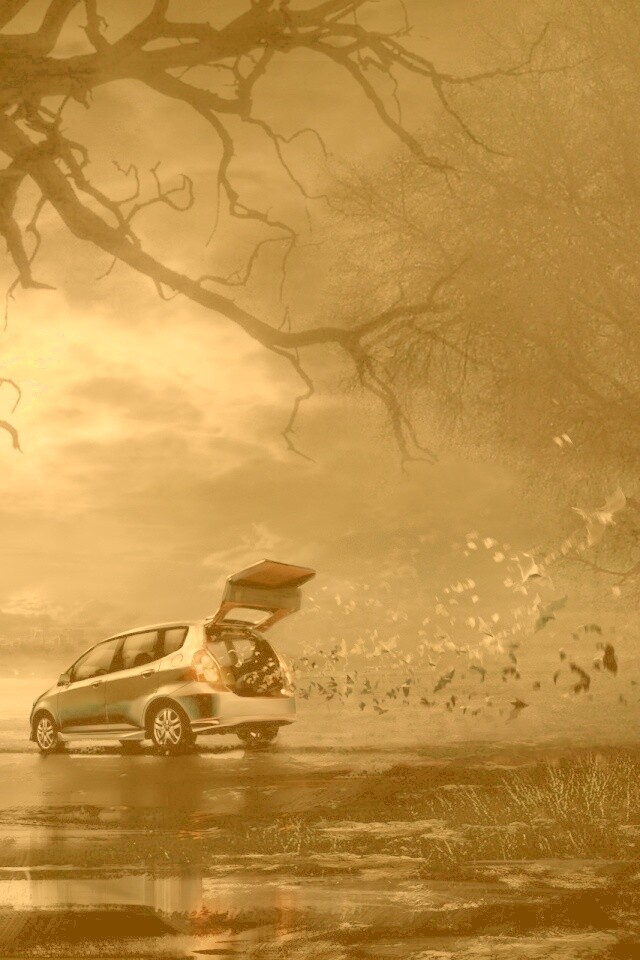 Темное авто обои