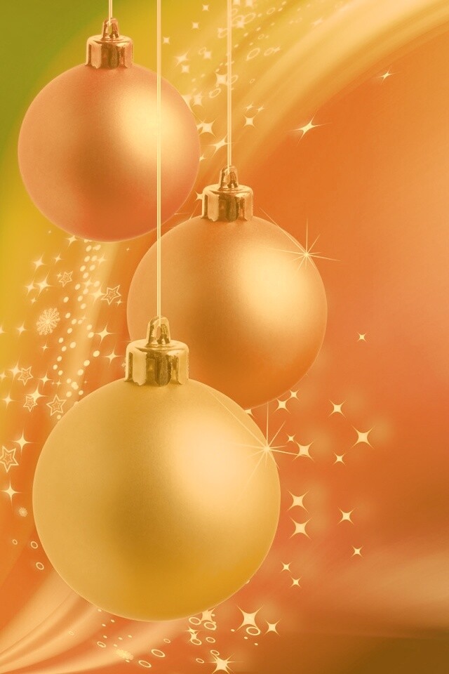 Яркие новогодние игрушки обои