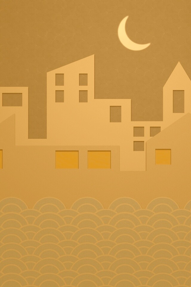 Ночной город на реке обои