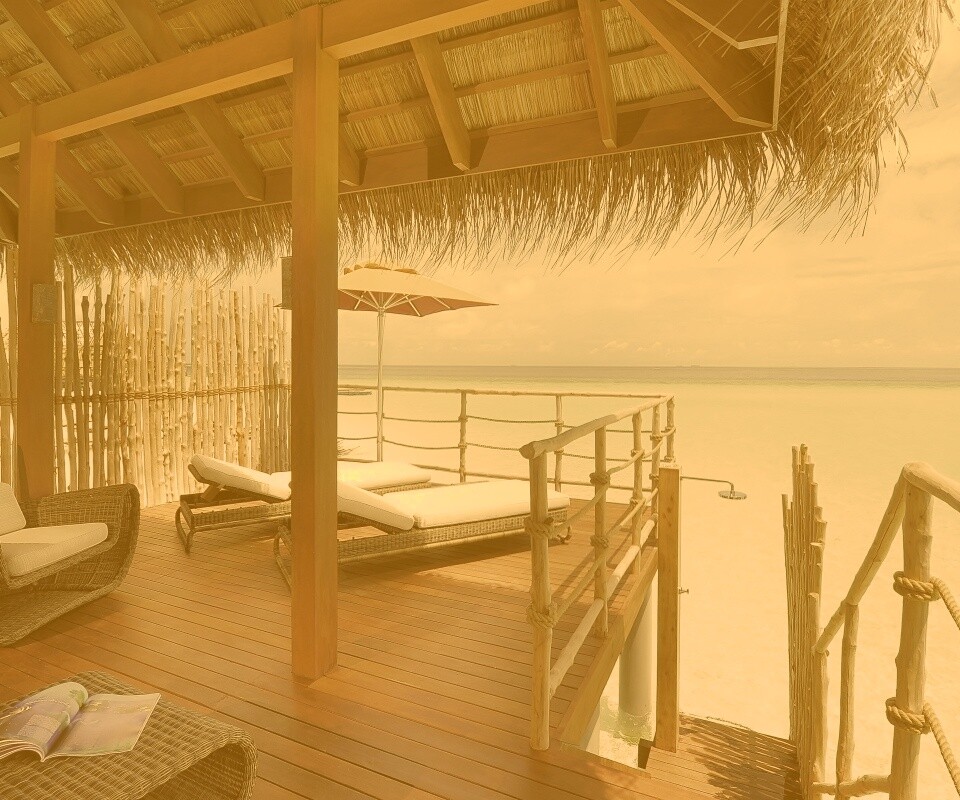 Домик на пляже обои