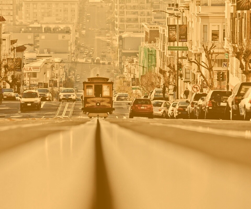 Утро в городе обои