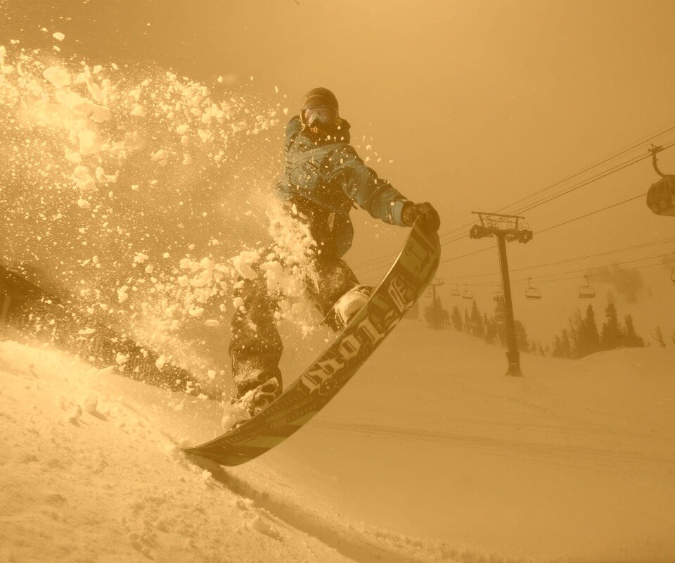 Сноубордист обои