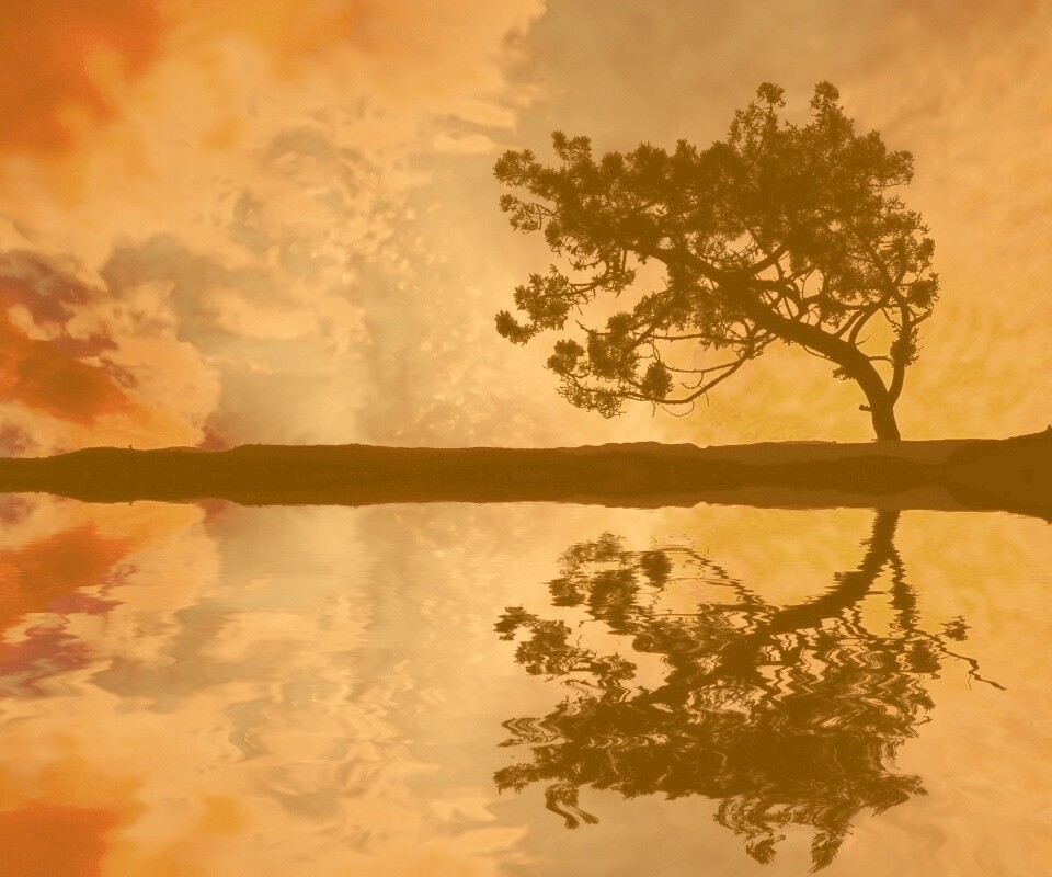 Зеркальное озеро обои