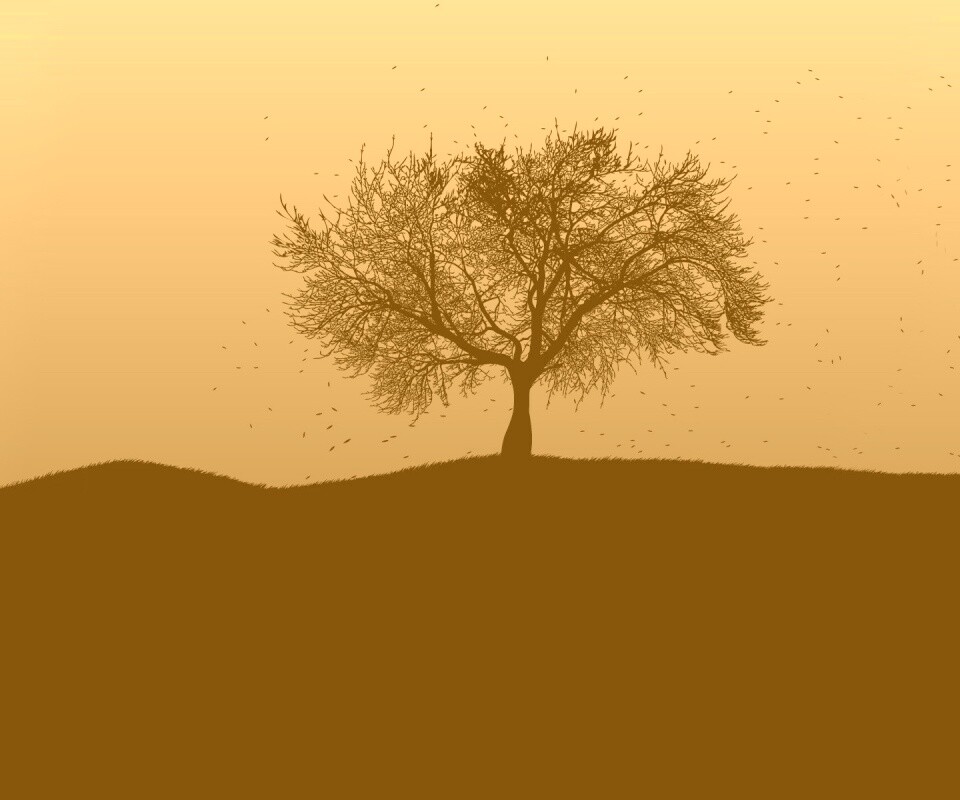 Черное дерево обои