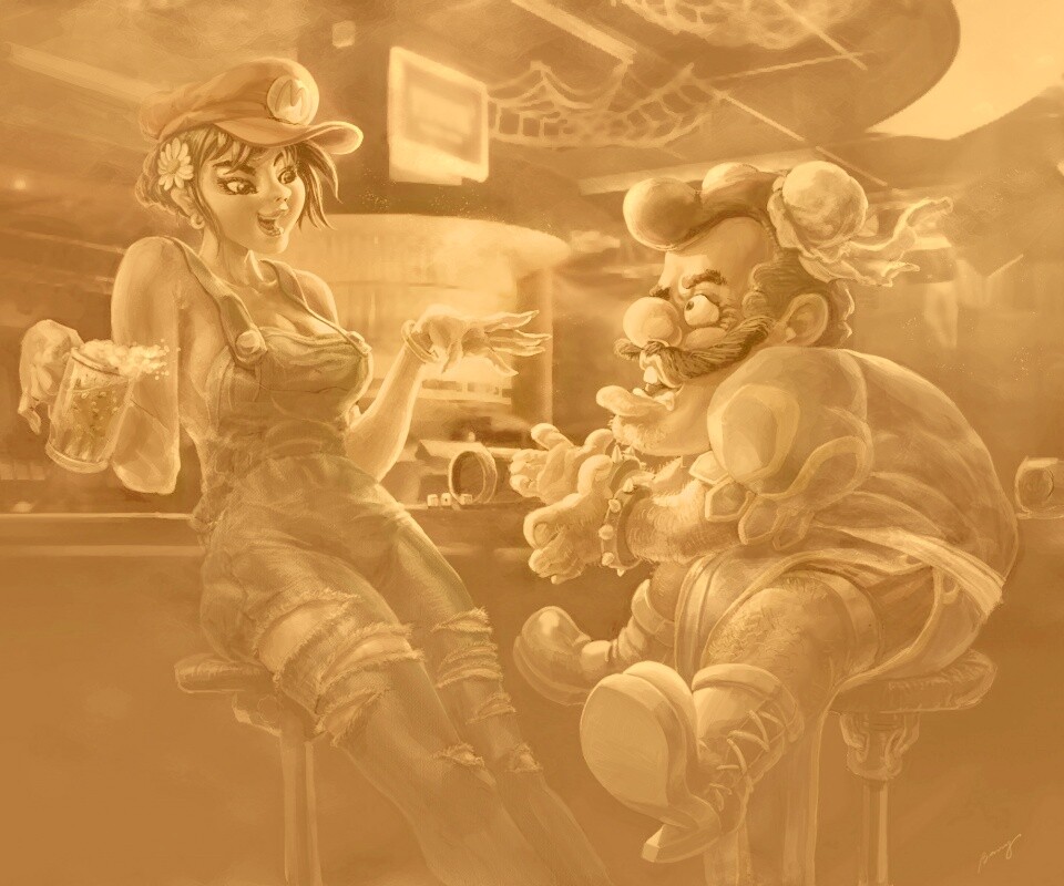 Девушка Марио обои