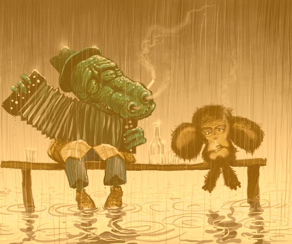 Гена и Чебурашка обои