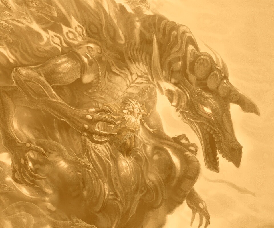 Демон похищающий девушку обои