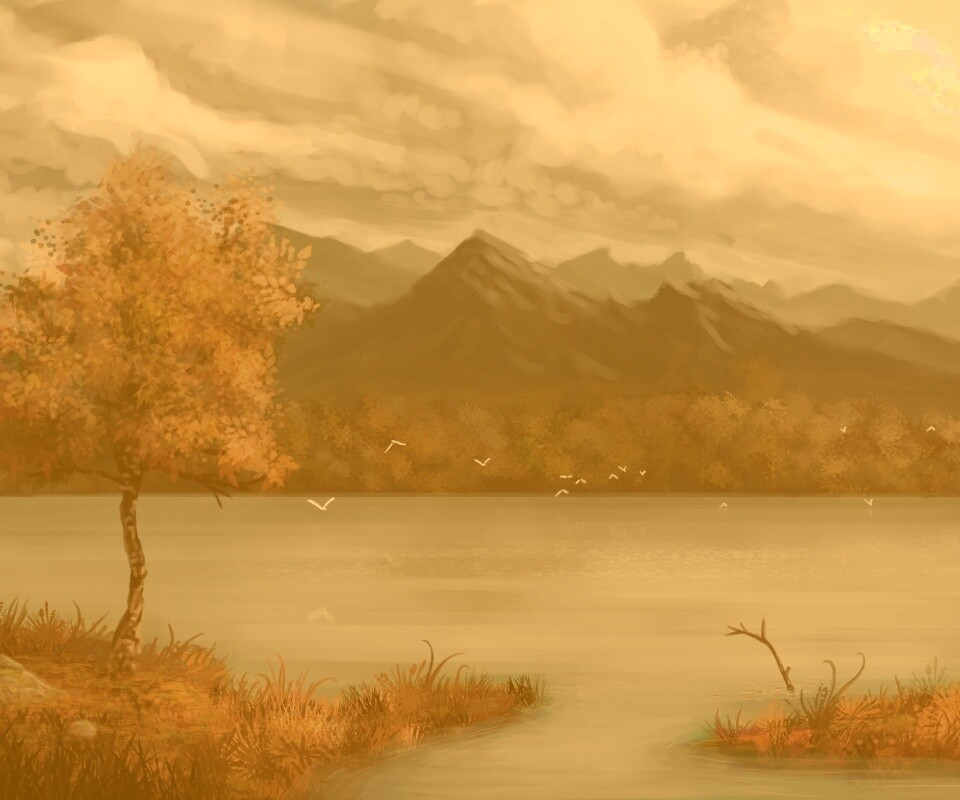 Осень в предгорье обои