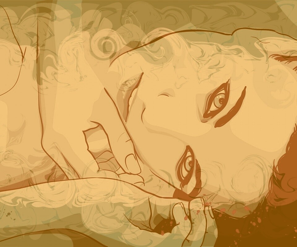 Рисунок девушки обои