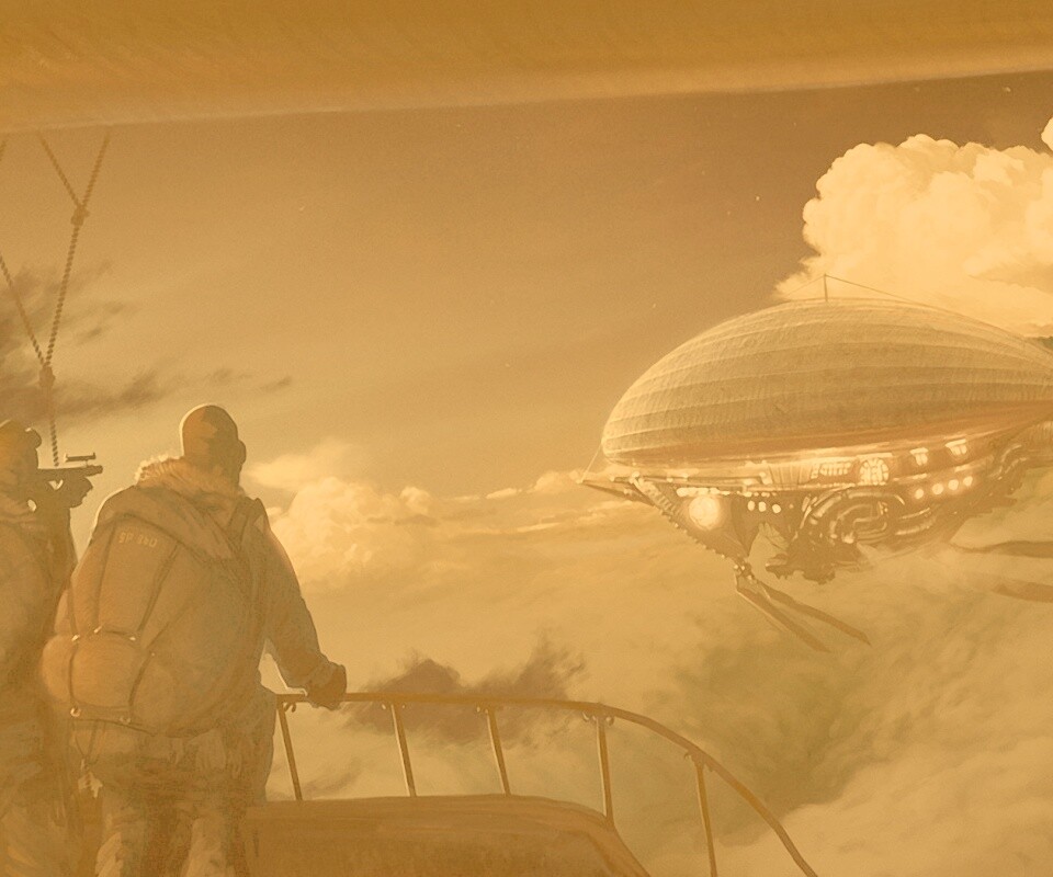 Инопланетный дирижабль обои