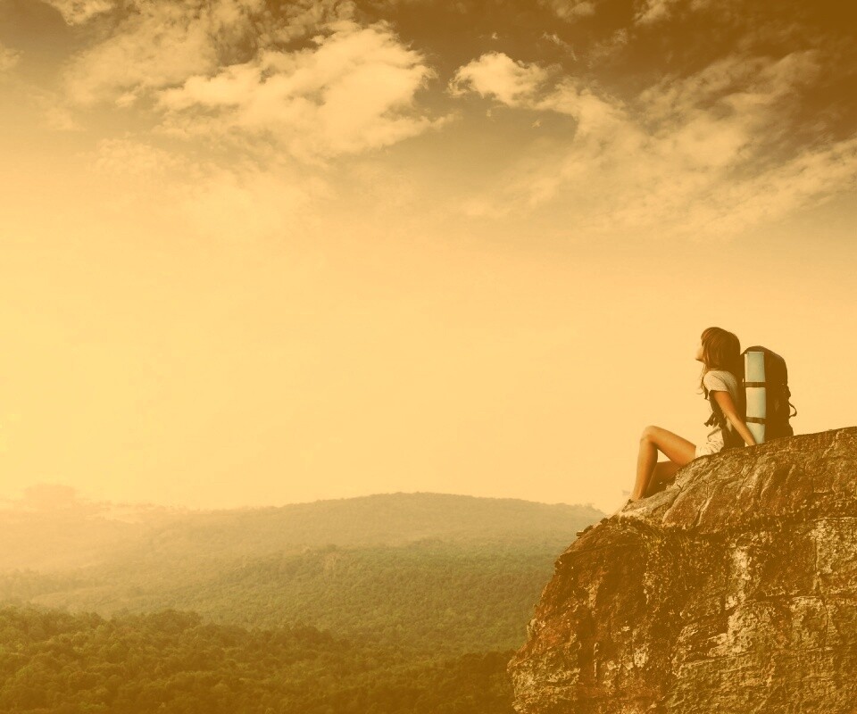 Девушка турист обои