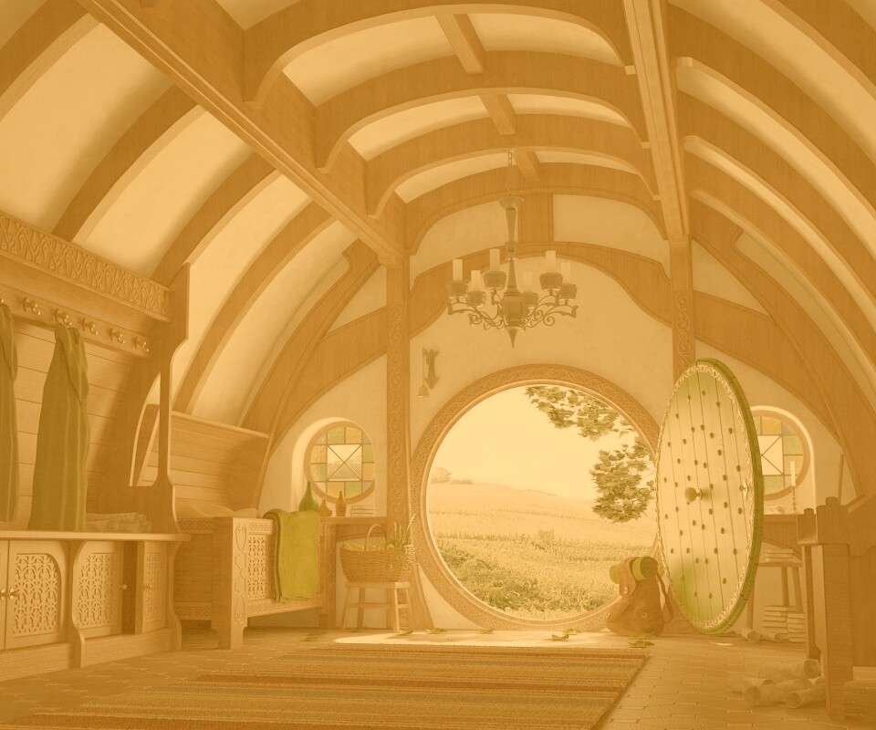 Дом хоббитов обои