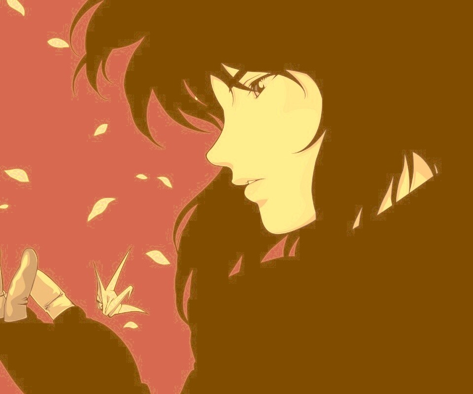 Девушка делает оригами обои