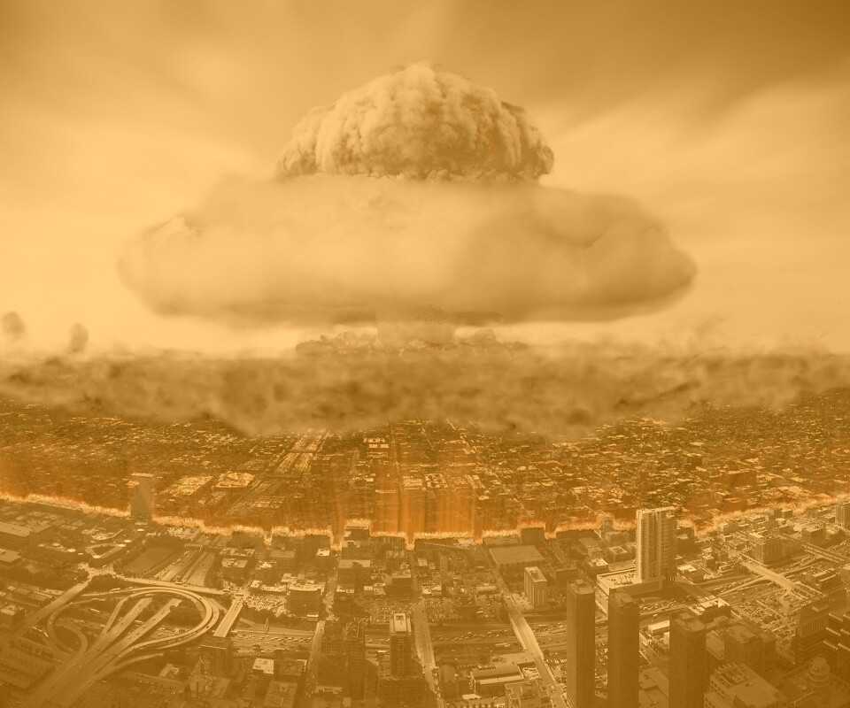 Ядерный взрыв в городе обои