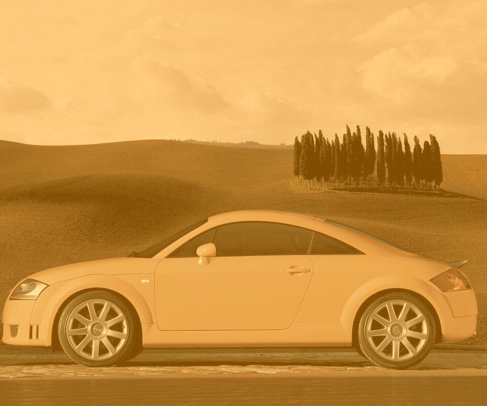 Оранжевый Ауди ТТ обои