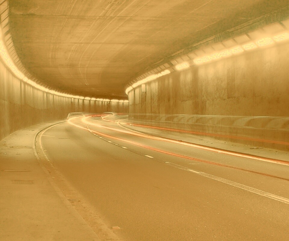 Огни в тоннеле обои