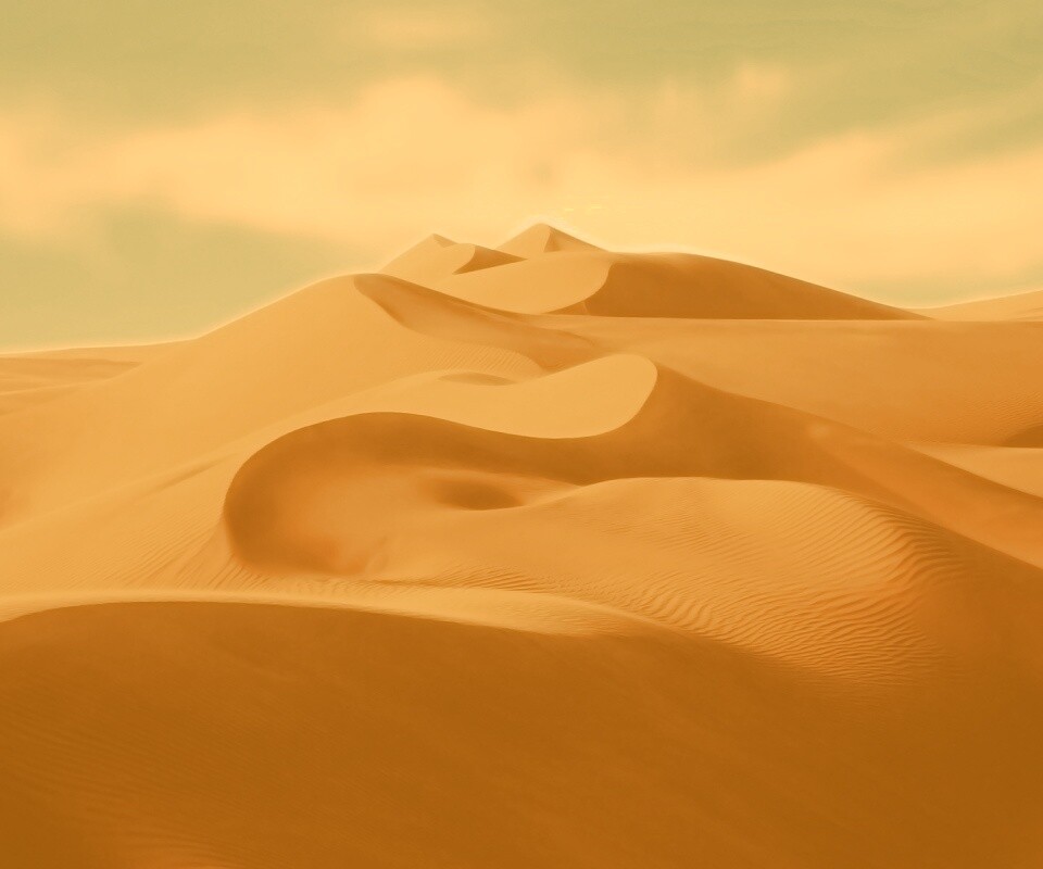 Волнистые барханы обои