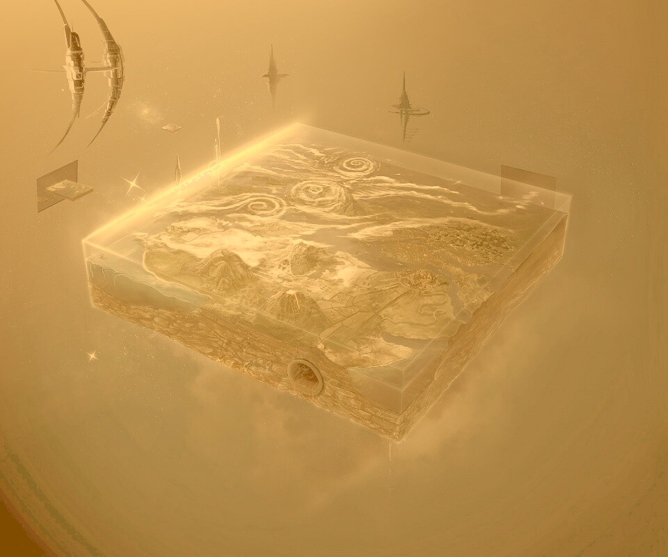 Плоский мир из Homeworld обои