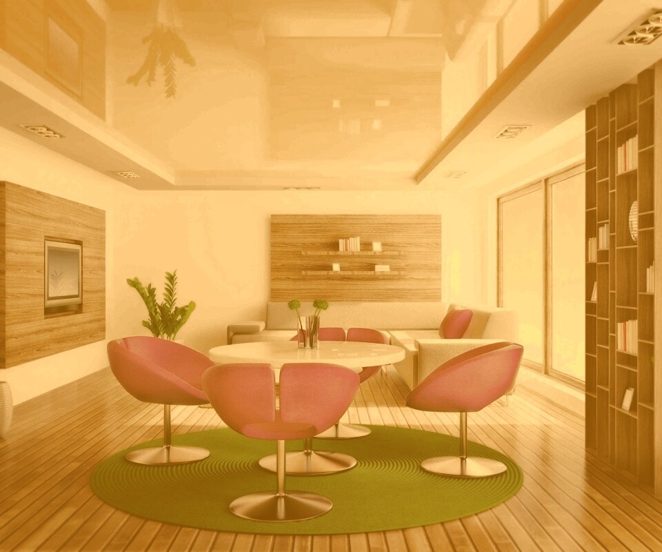 Дизайн гостиной обои