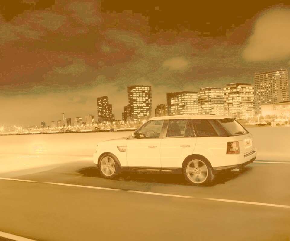 Белый Лэнд Ровер обои