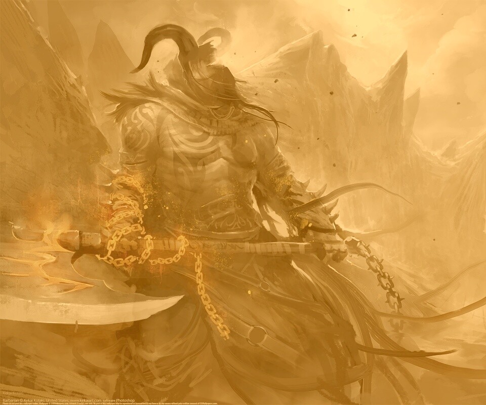 Демон с топором обои