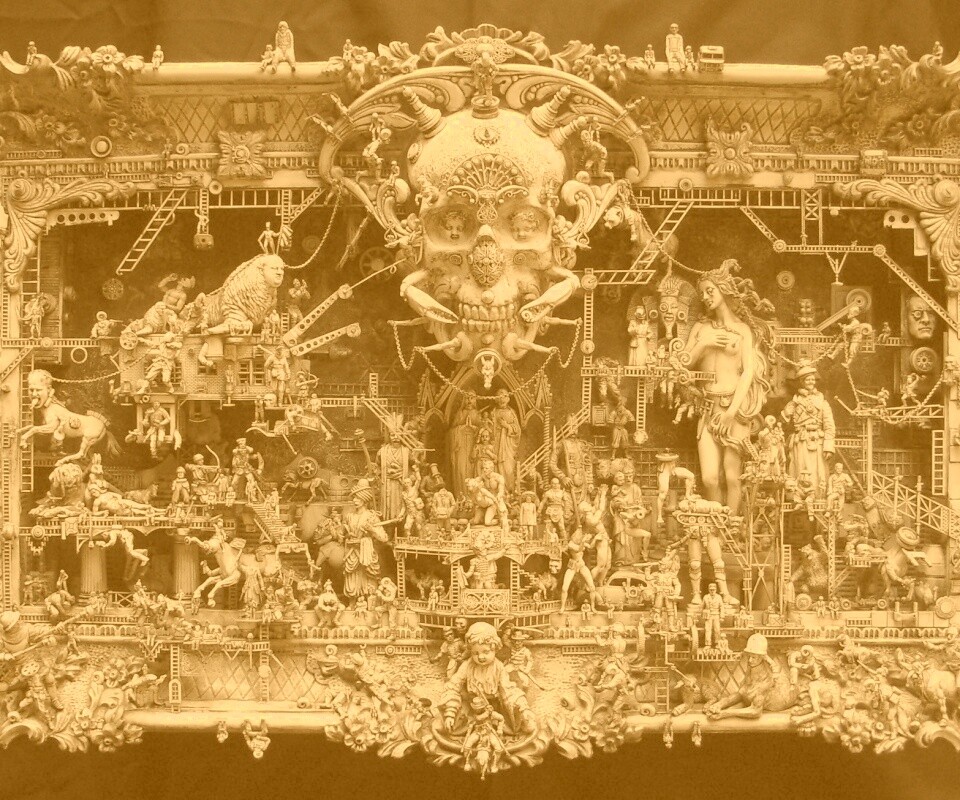 Адская скульптура обои