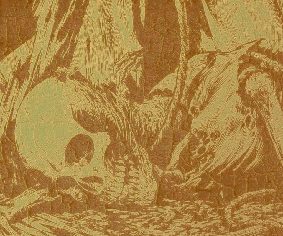 Тлеющий скелет обои