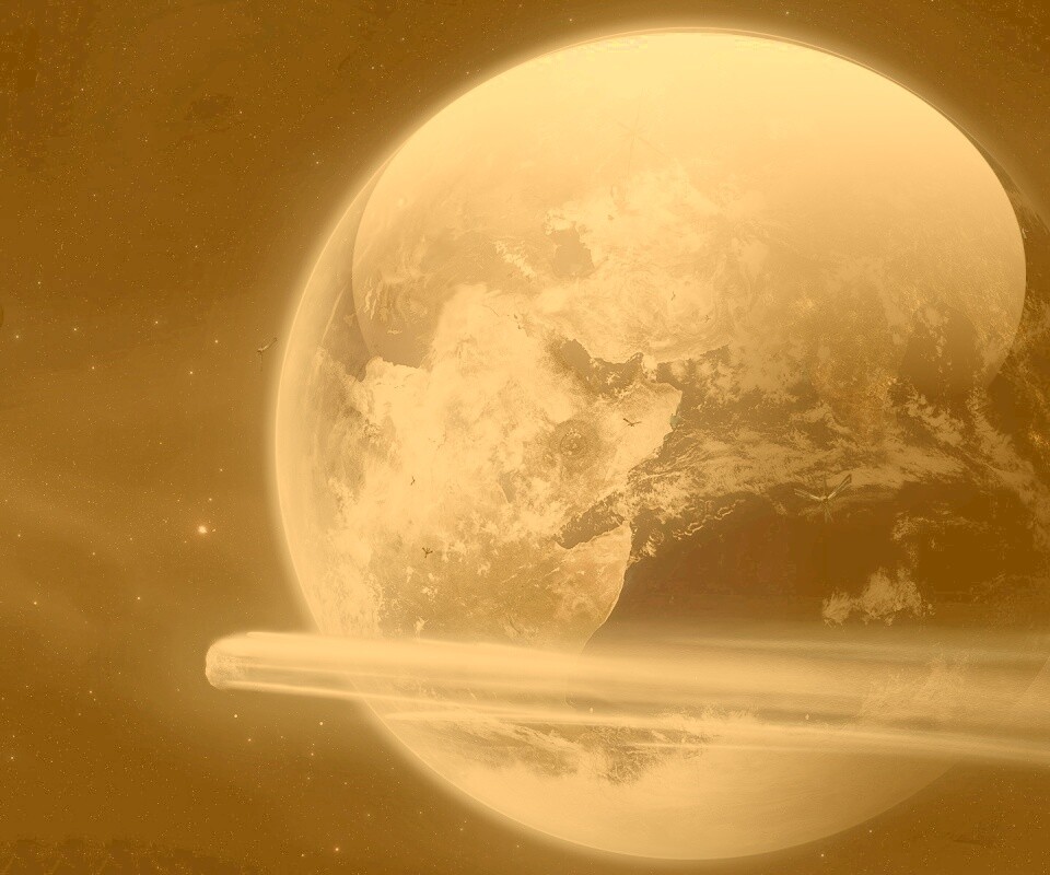 Метеорит пролетает мимо Земли обои