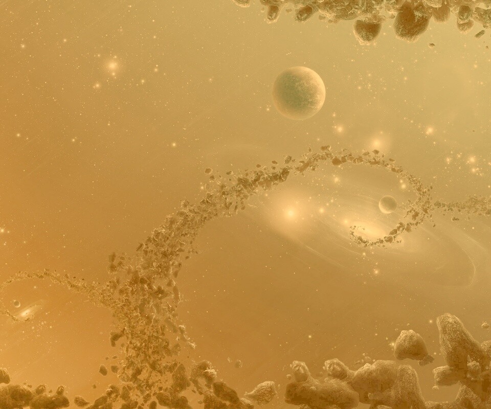 Причудливый пояс астероидов обои