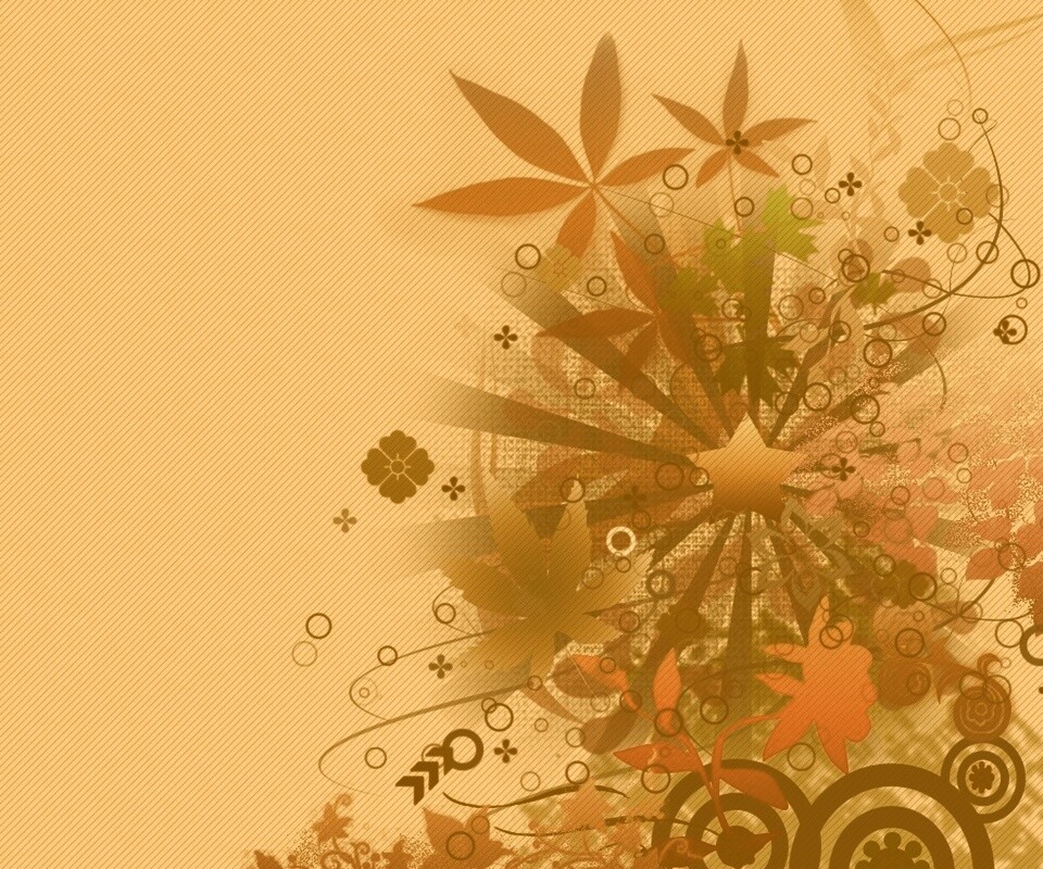 Звездно-листовая абстракция обои