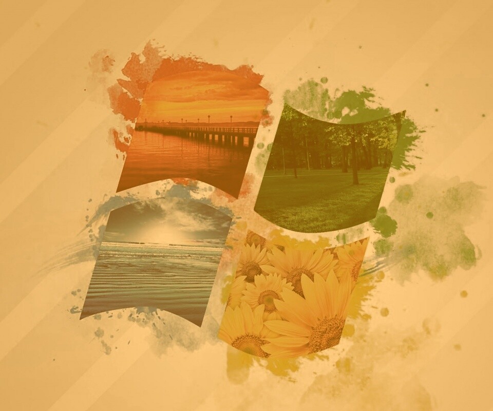 Логотип Winfdows bз фотографий природы обои