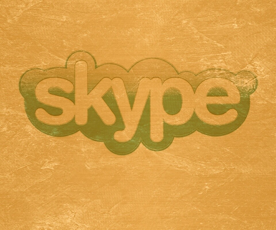 Логотип Скайп на доске обои