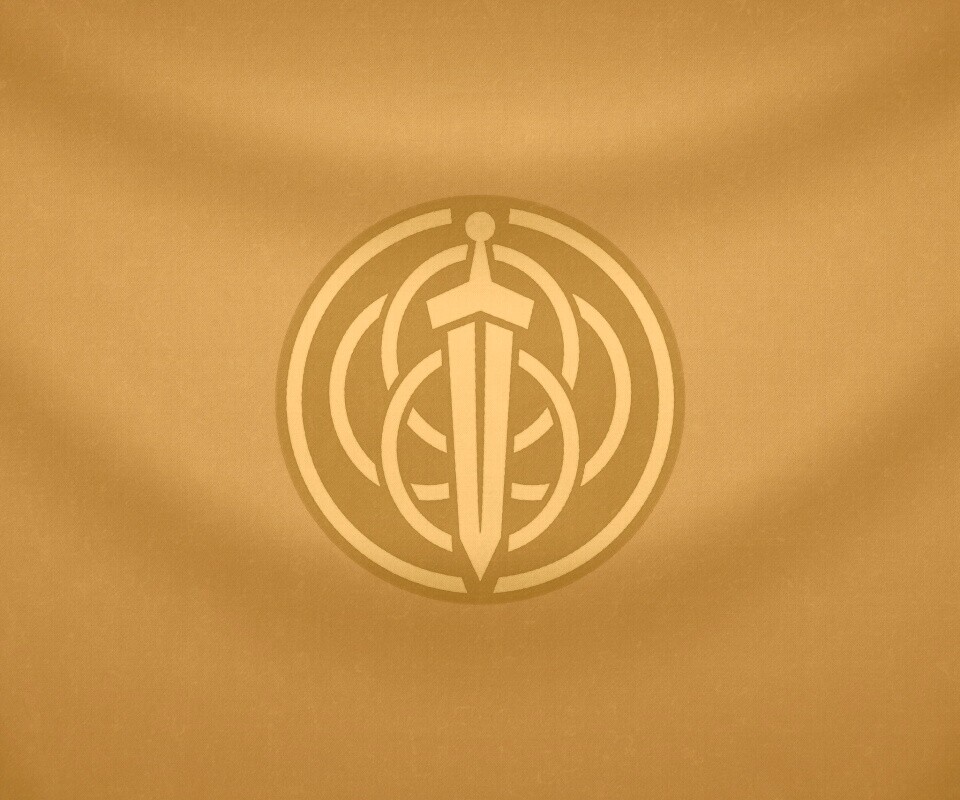 Меч на фоне колец обои