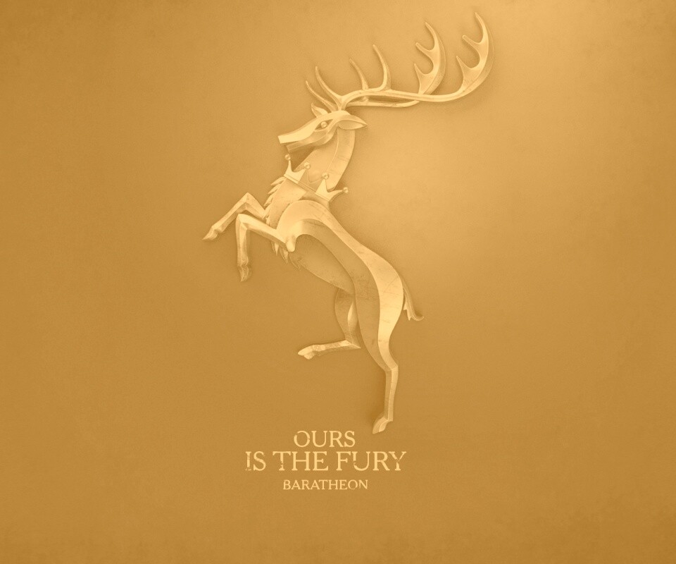 Металлический герб Баратеонов обои
