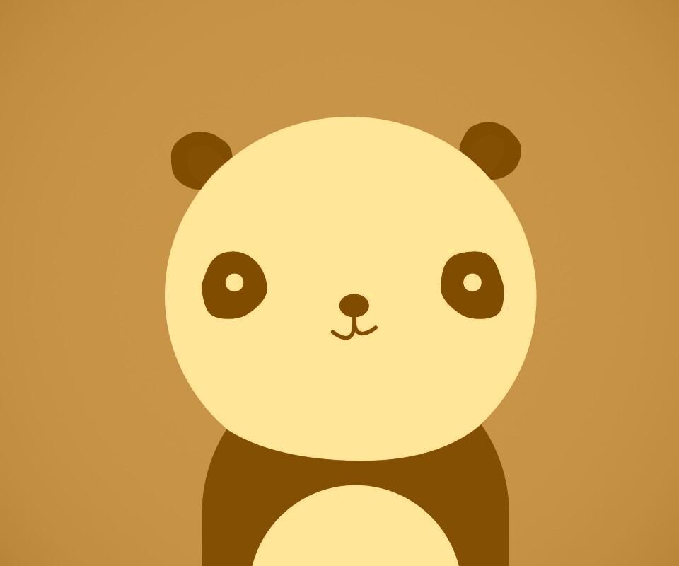 Минималистичная панда обои
