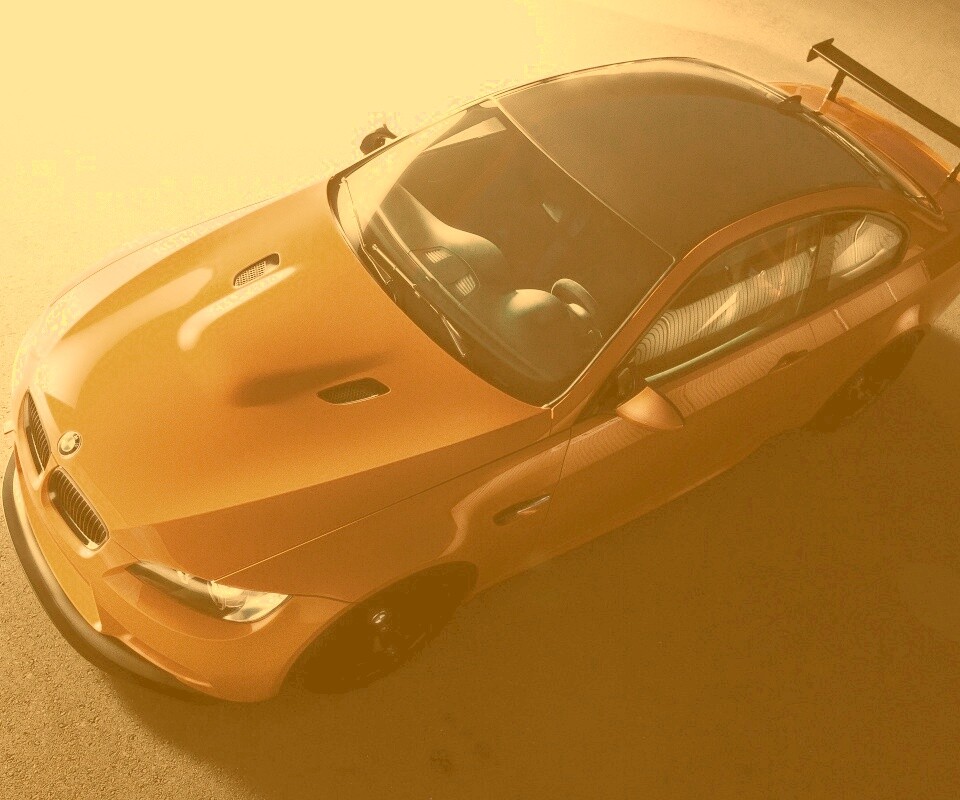 Оранжевый BMW обои