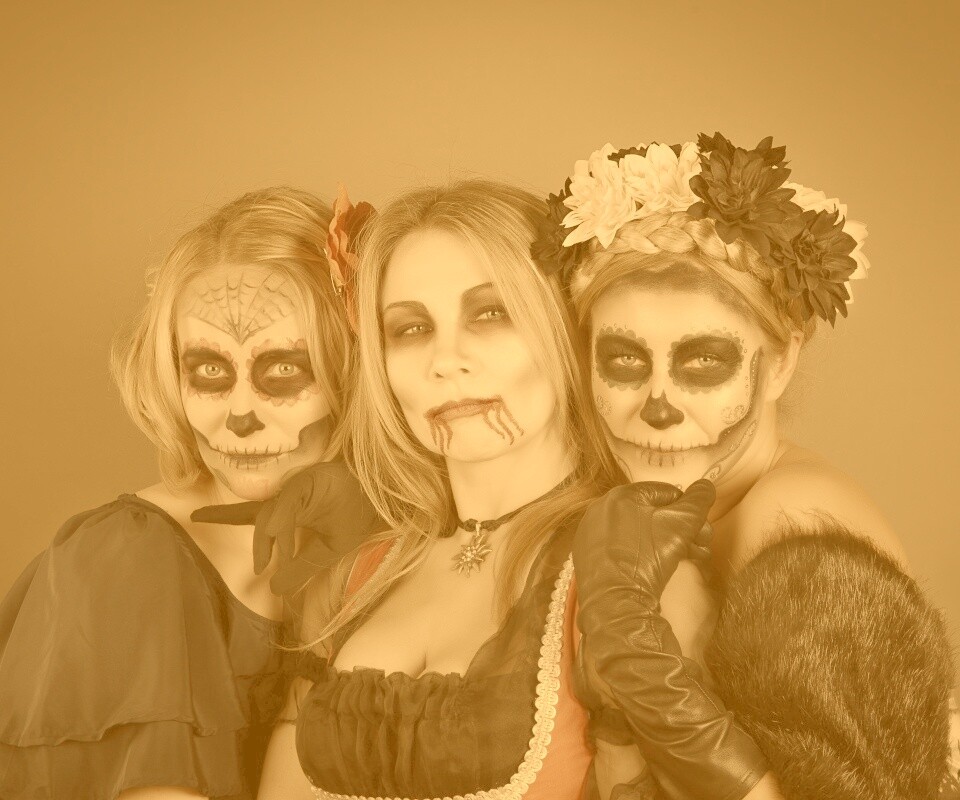 Макияж на хэллоувин обои