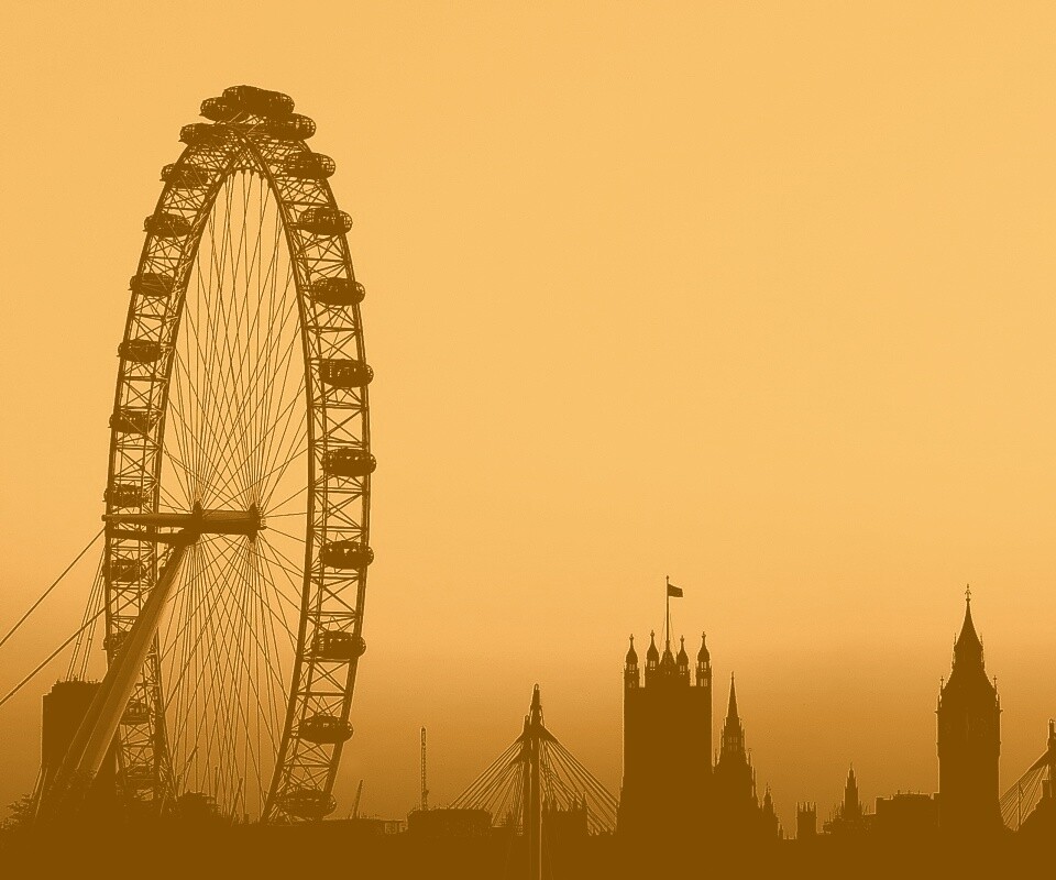 Силуэт Лондона обои