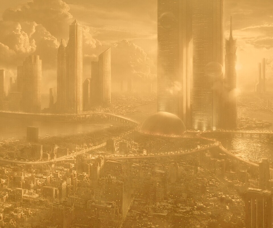 Город будущего обои