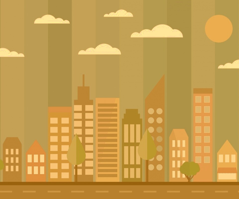 Векторный рисунок города обои