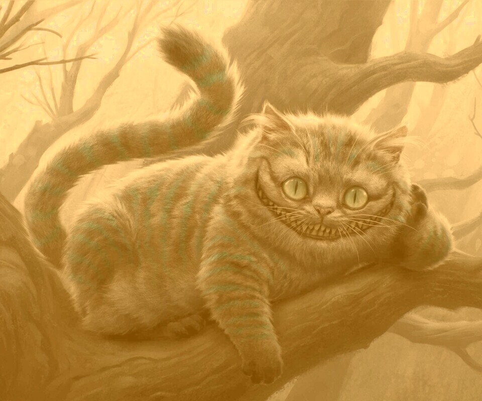 Чеширский кот обои