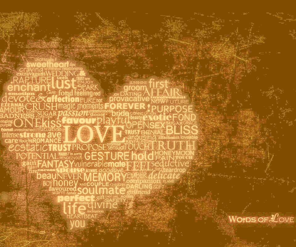 Слова любви обои