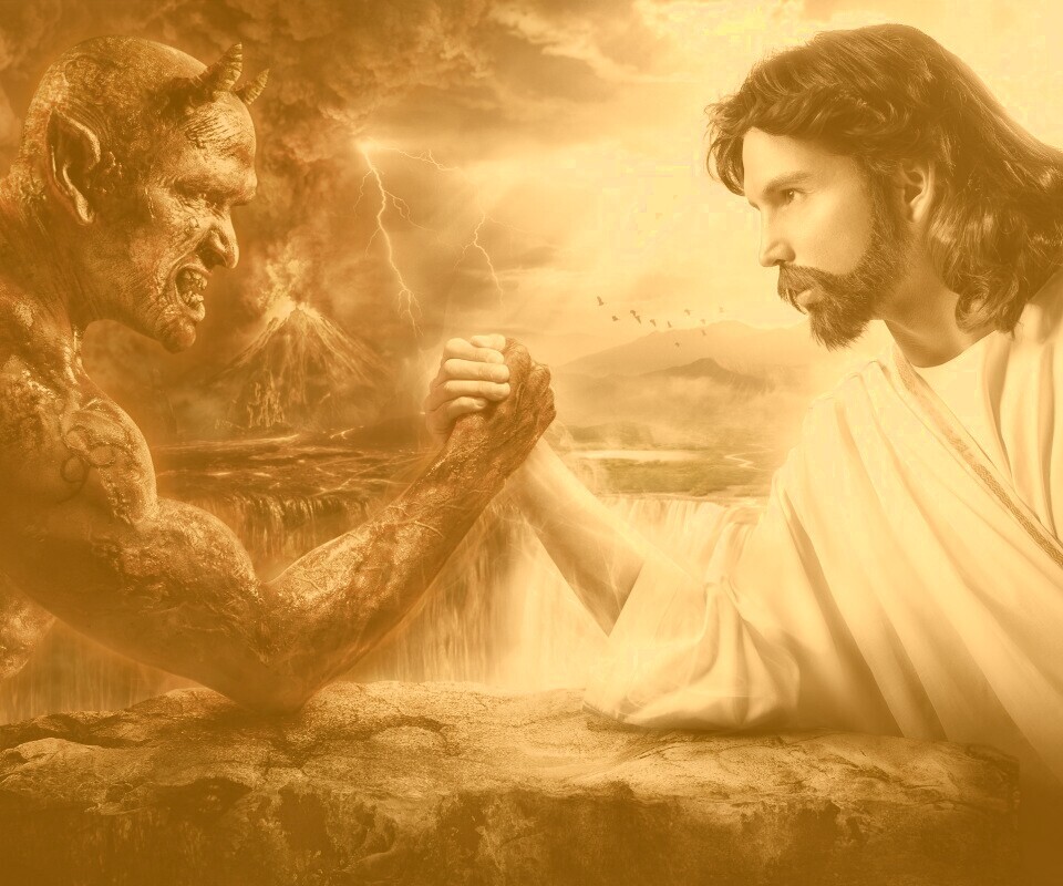 Дьявол против Бога обои