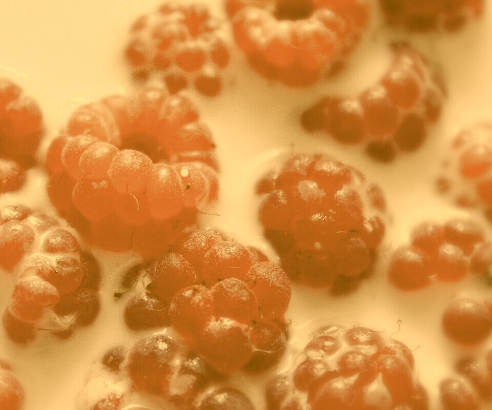 Малина в молоке обои