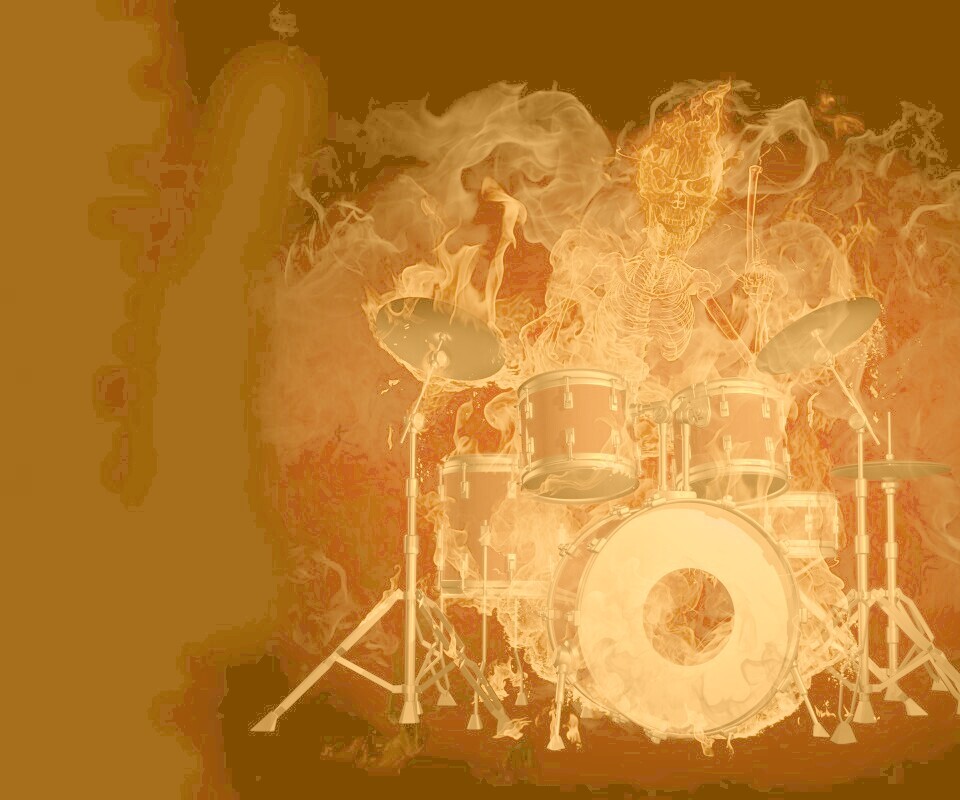 Огненный барабанщик обои