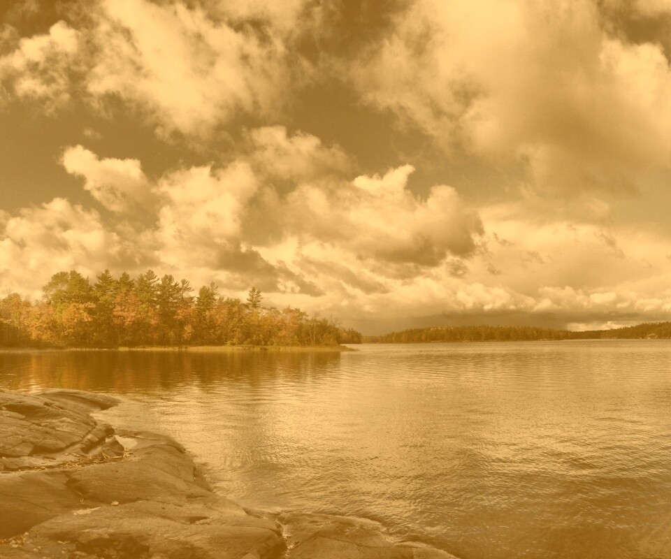 Штиль над озером обои